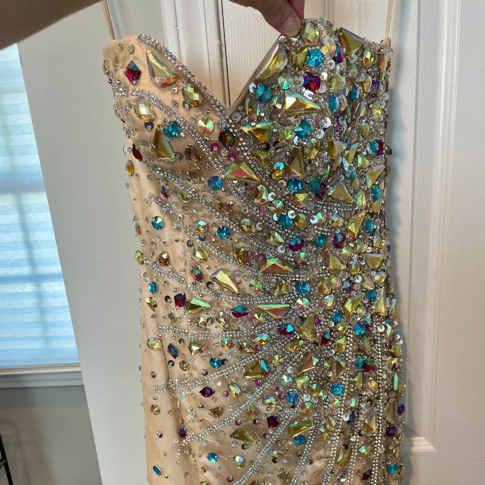 Dave & Johnny Beaded Vintage Gown